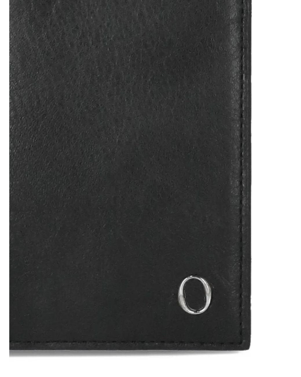 Orciani Black Lagoon Logo-Plaque Leather Wallet for men