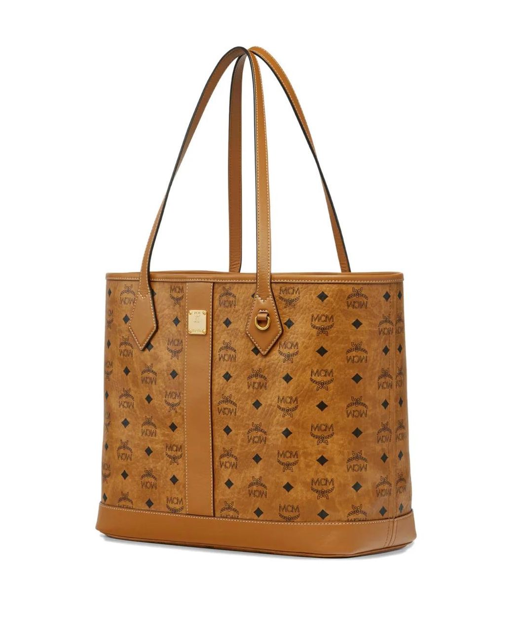 MCM Brown Logo-Pattern Tote Bag