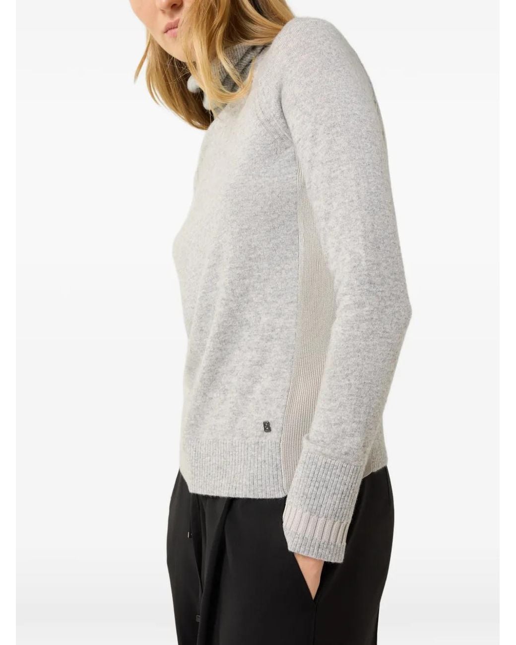 Bogner Gray Vaiana Raglan-Sleeve Sweater