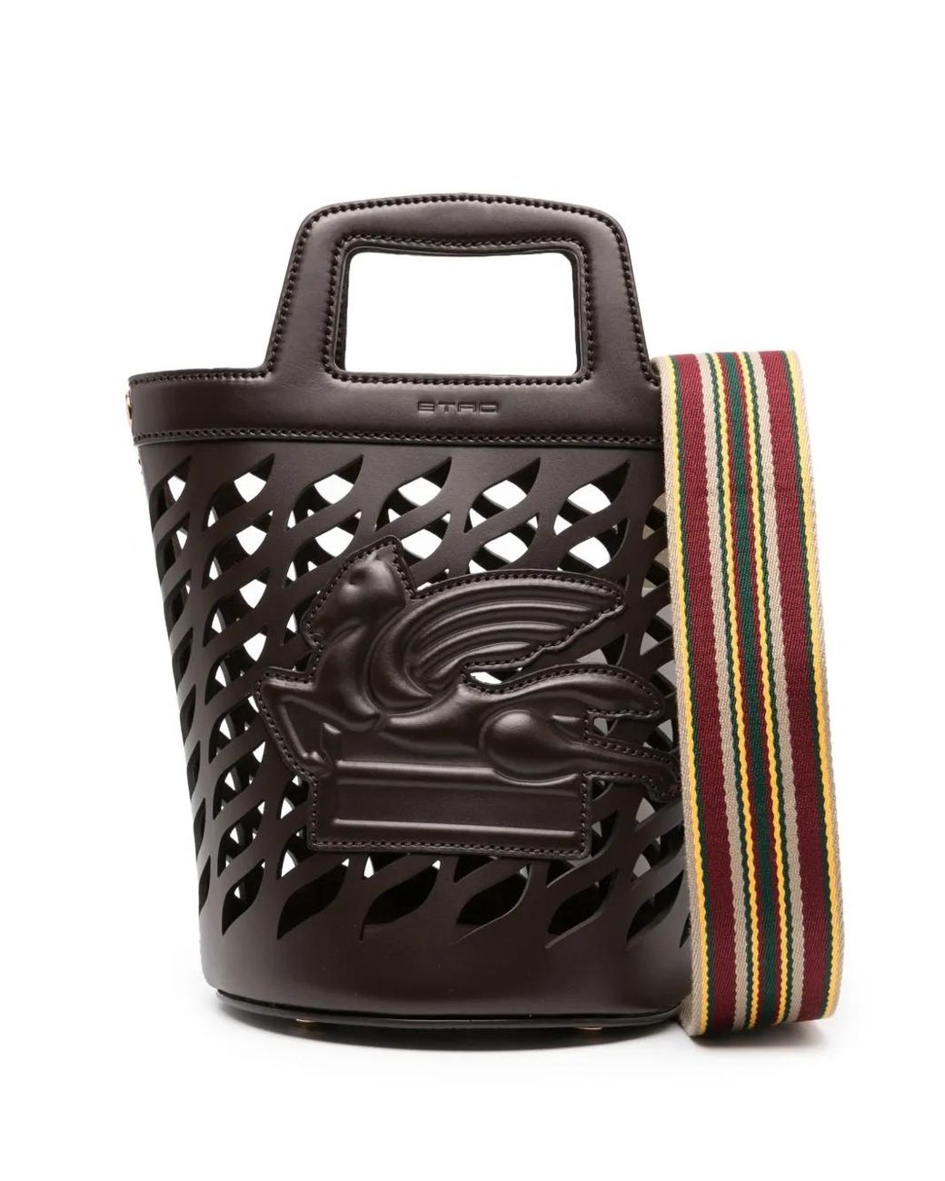 Etro Black Coffa Bucket Bag In Dark