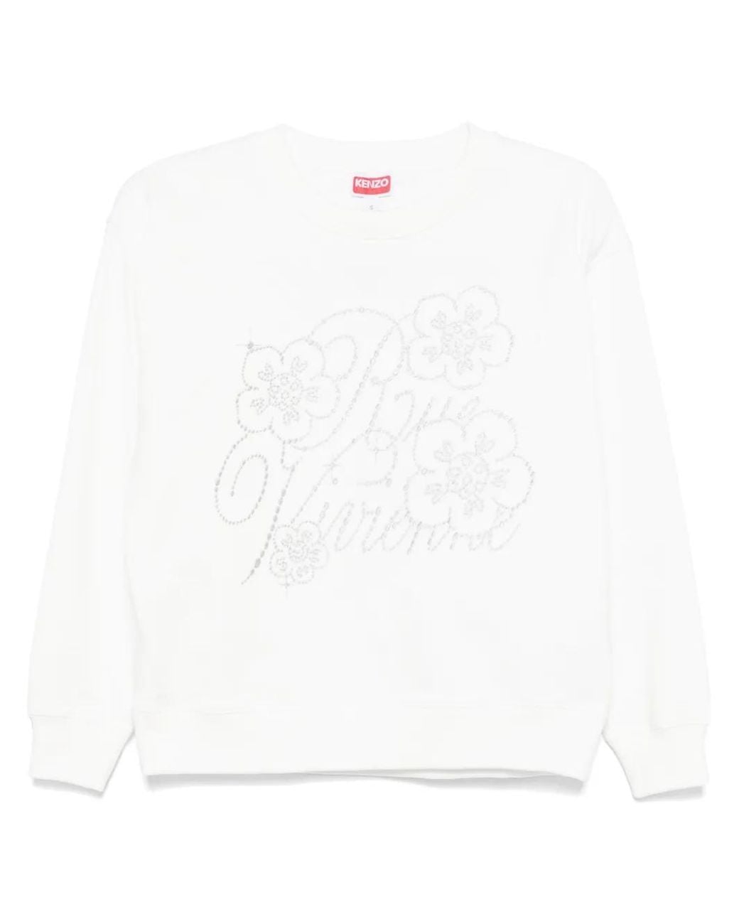 KENZO White Constellation Embroidered Sweatshirt