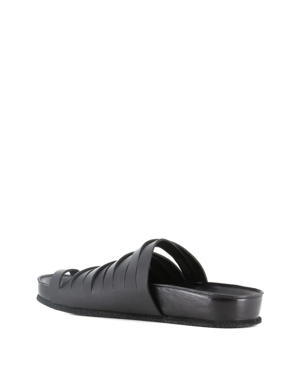 Pantanetti Black Strappy Open-Toe Sandals