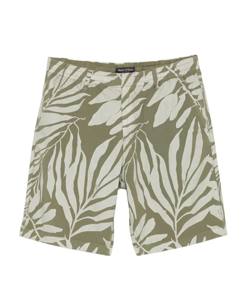 Marc O' Polo Green Leaf-Print Shorts for men