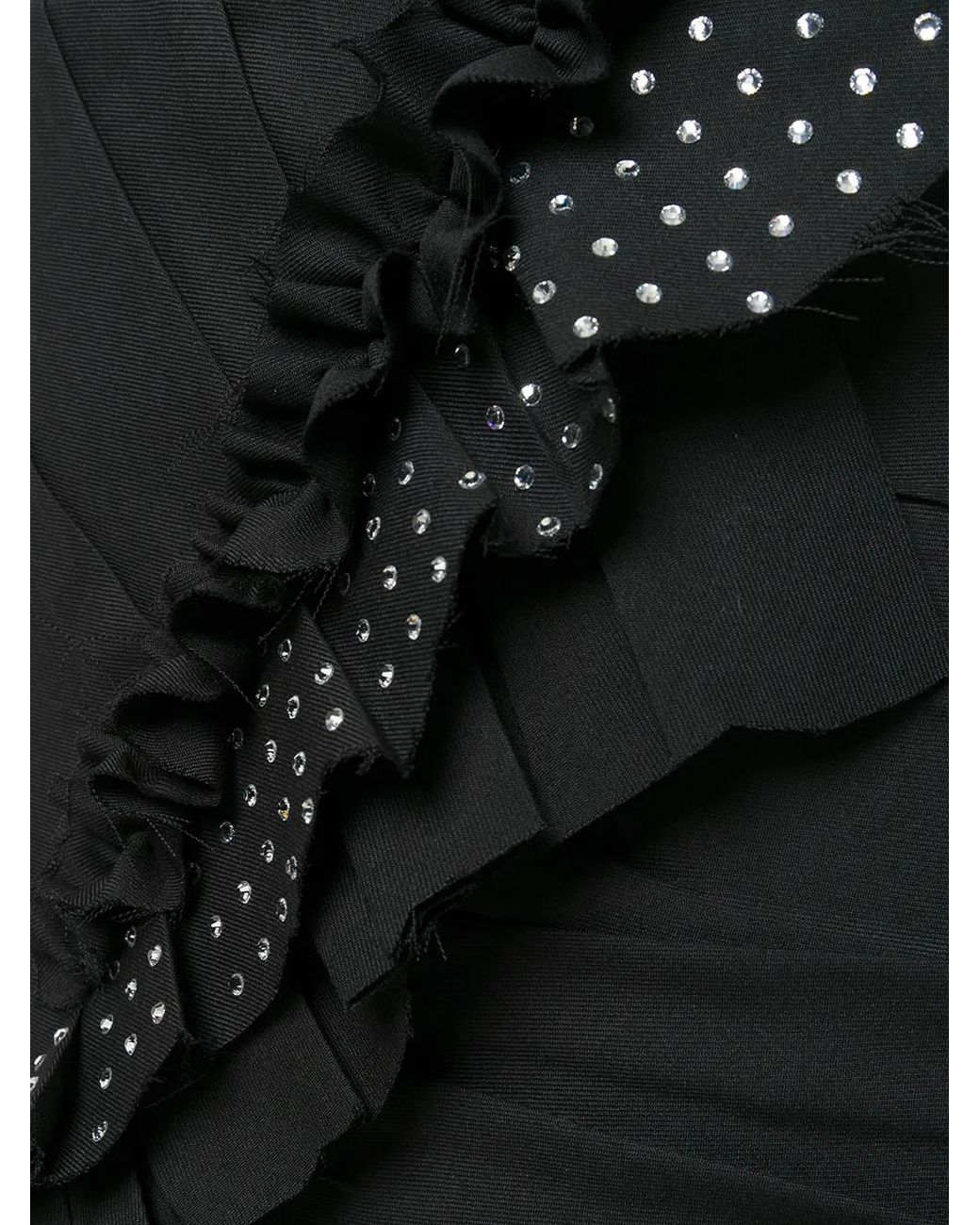 Saint Laurent Black Asymmetrical Wool Skirt