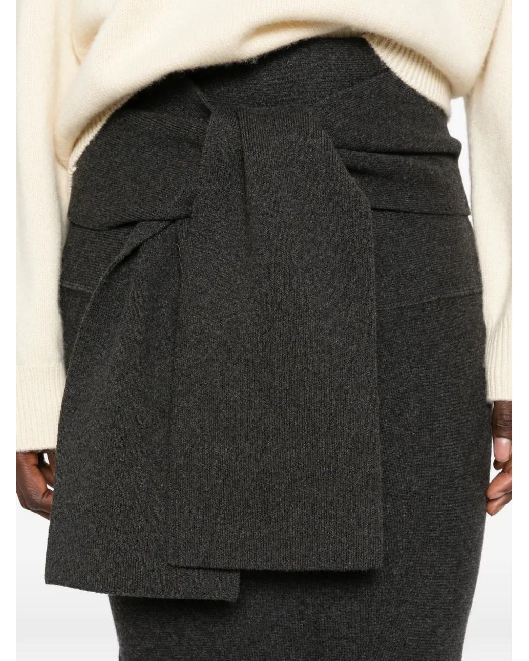 Jacquemus Black The Fiocco Tie-Fastening Flounce-Hem Skirt