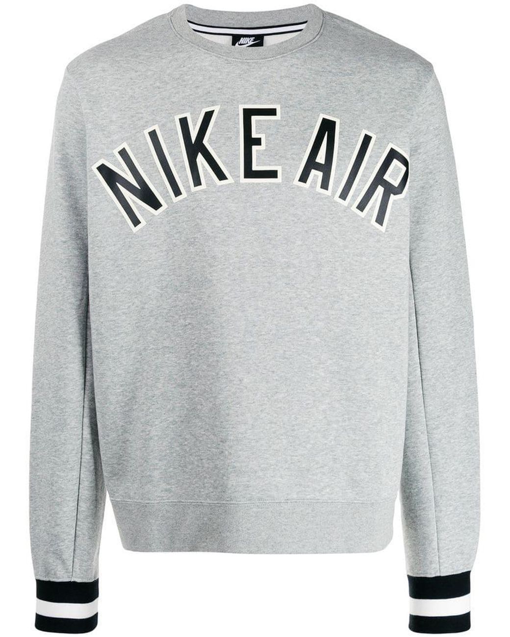 Nike Air Logo Sweatshirt in Grey for Men | Lyst Australia