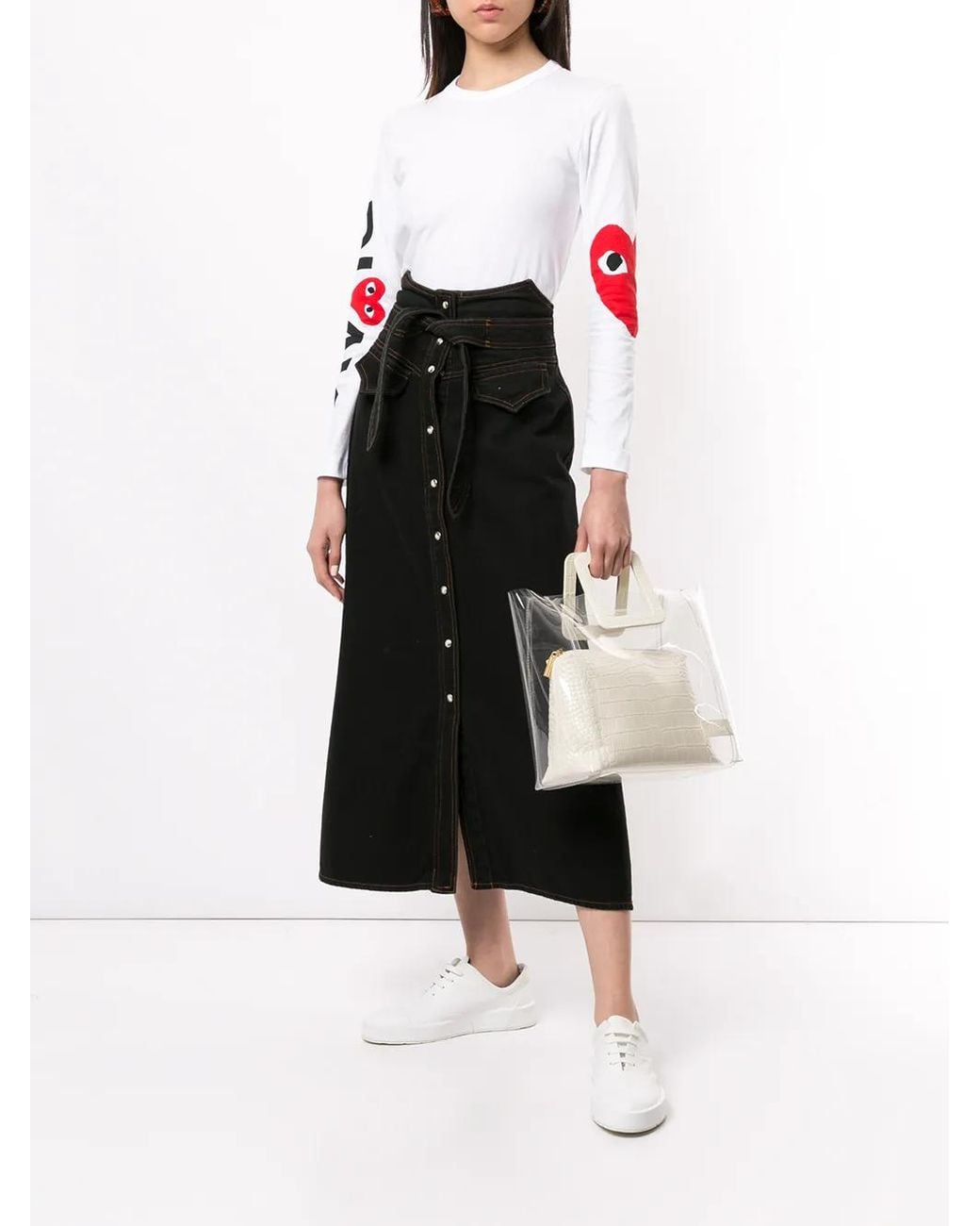 COMME DES GARÇONS PLAY White Top With Print