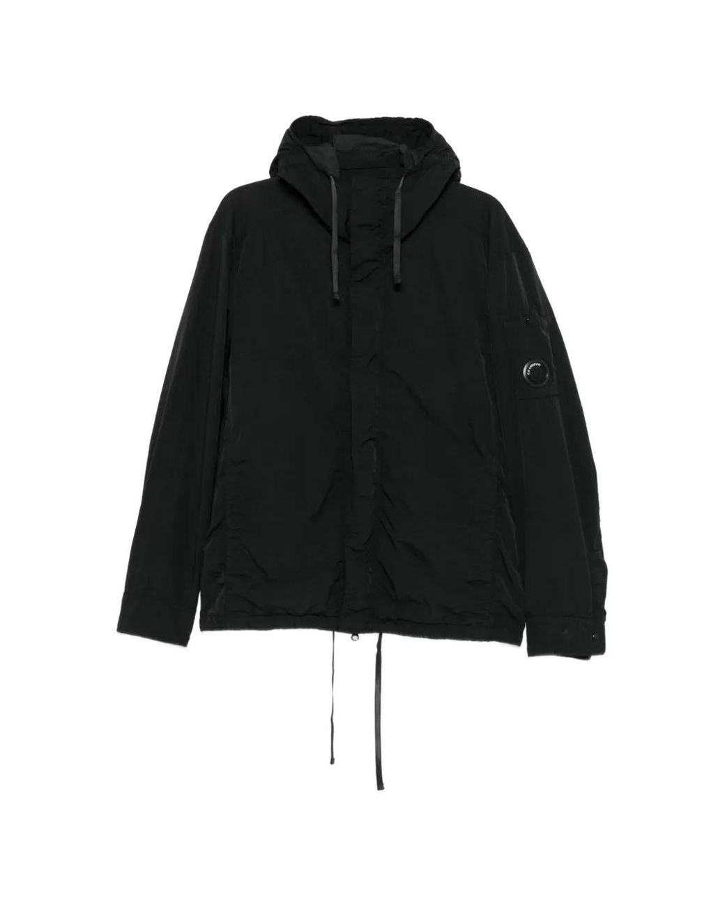 C P Company Black T-St Nylon Lens Overshirt for men