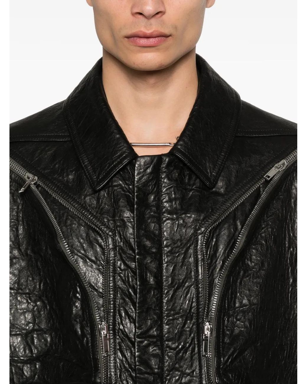 Rick Owens Black Heizer Mac Jacket for men