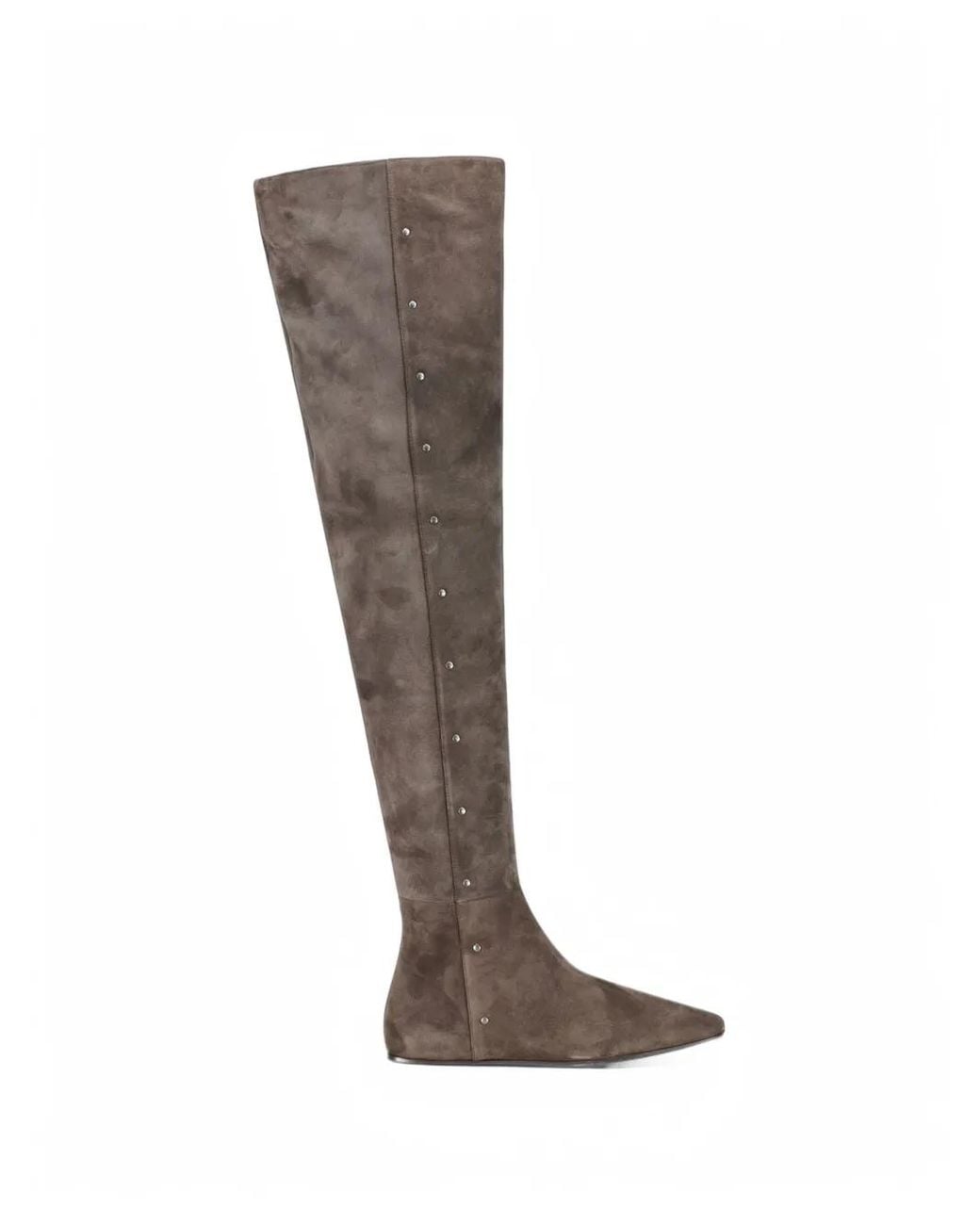 Max Mara Brown Maspietra Stud-Embellished Boots