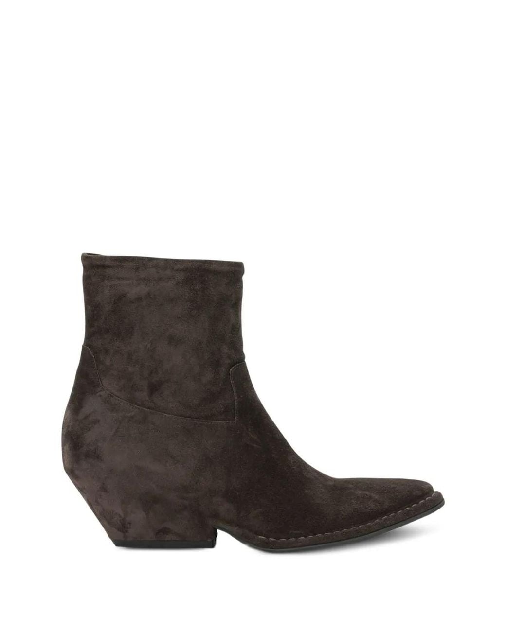 Roberto Del Carlo Black Suede Pointed-Toe Boots