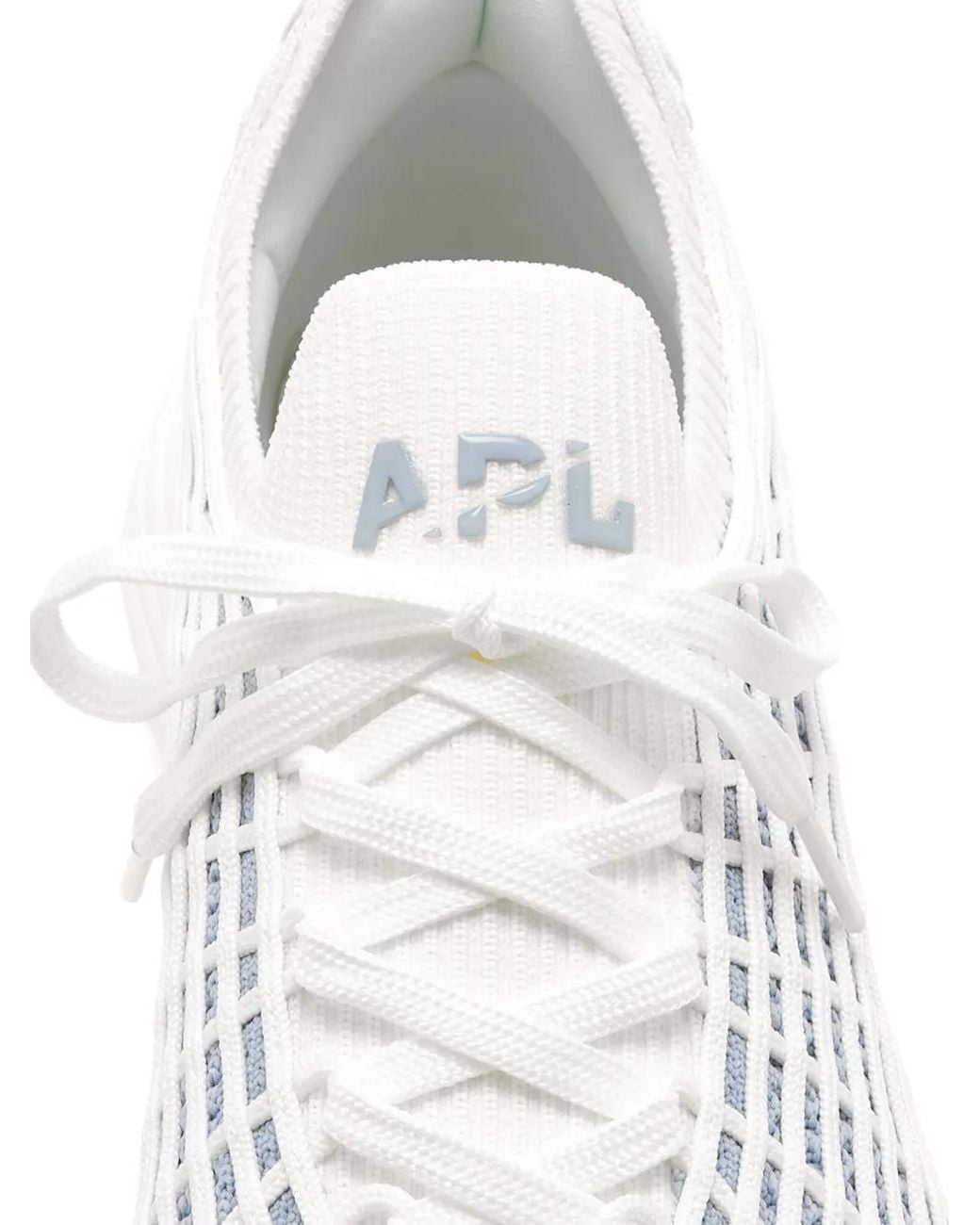 Athletic Propulsion Labs White Cage-Detail Front-Lace Sneakers