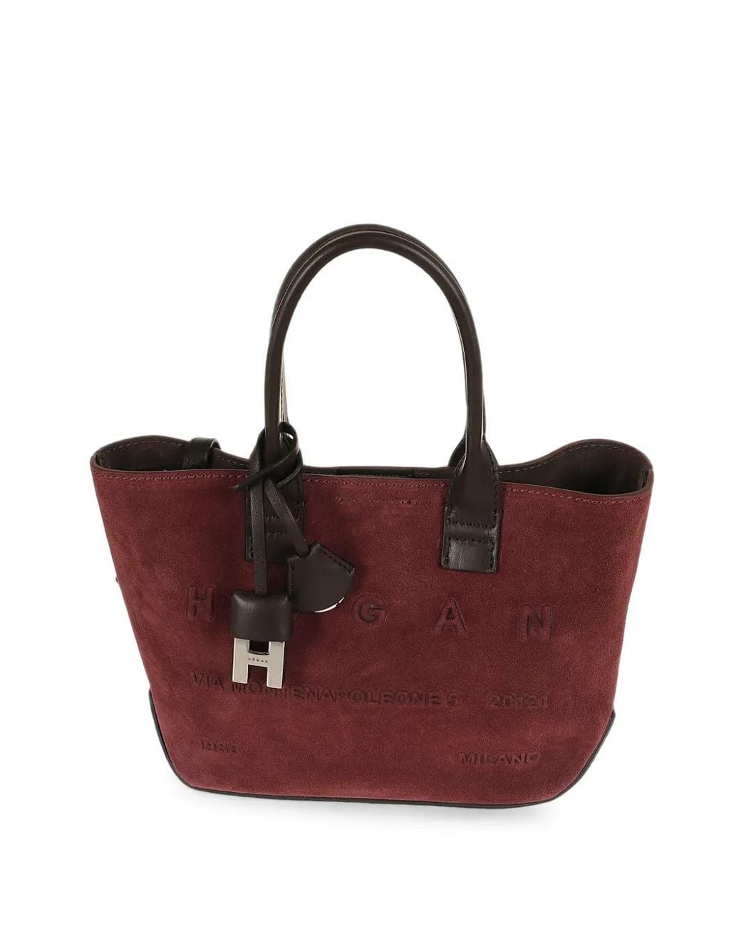 Hogan Red Address Shopping Bag Mini