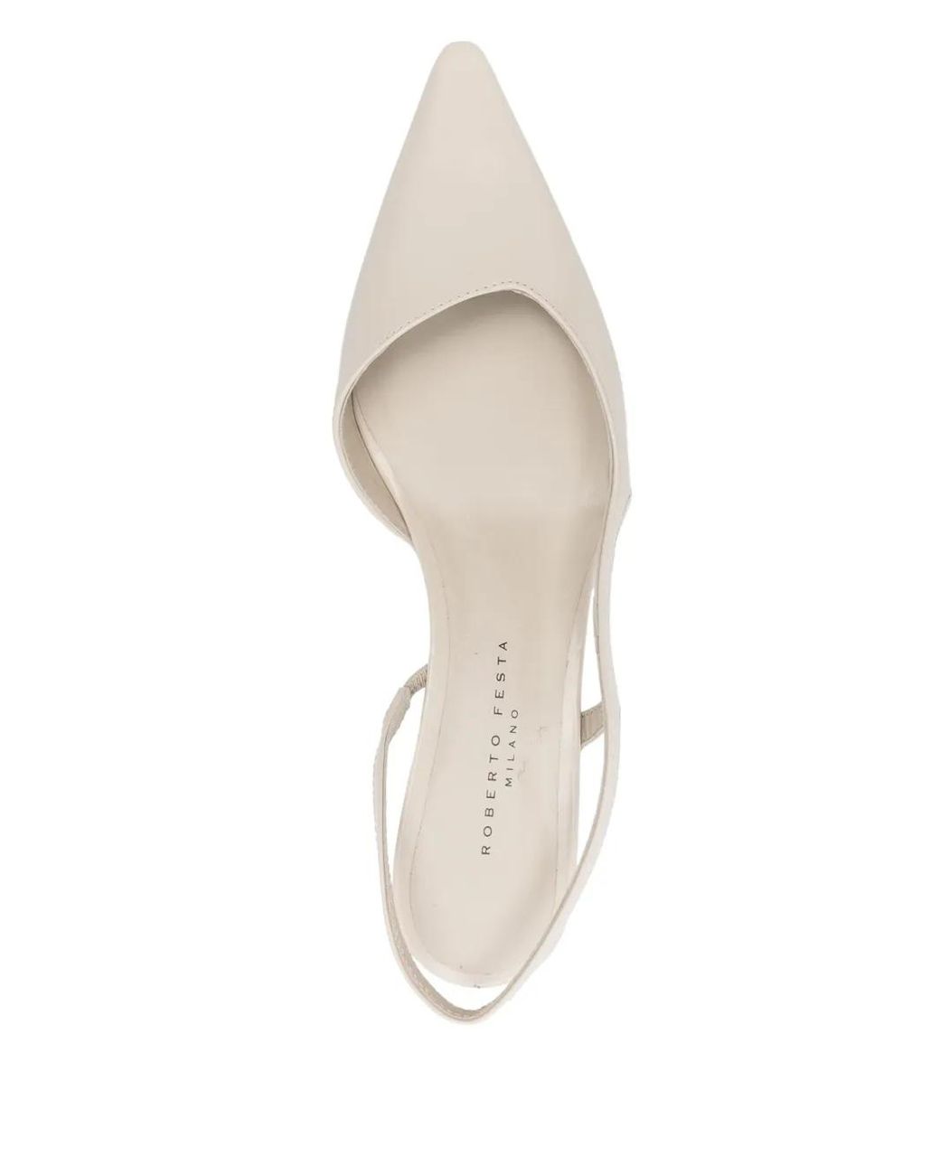 Roberto Festa Natural Brushed-Leather Slingback Pumps