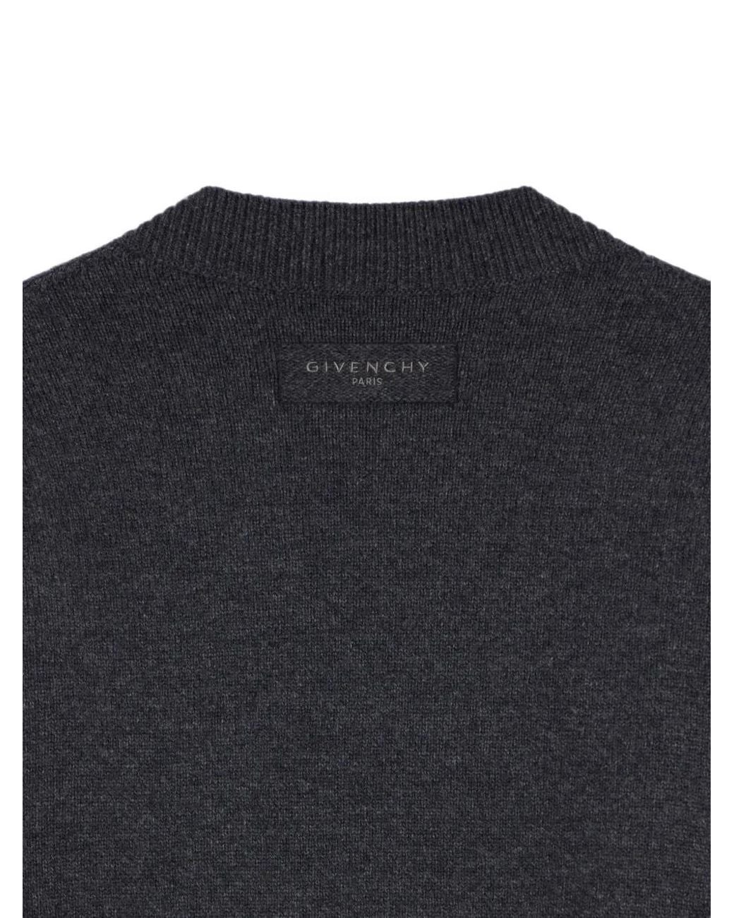 Givenchy Blue Pullover Mit Eckigem Ausschnitt