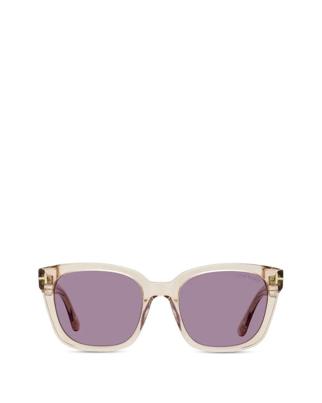 Tom Ford Purple Haylay Rectangular-Frame Sunglasses