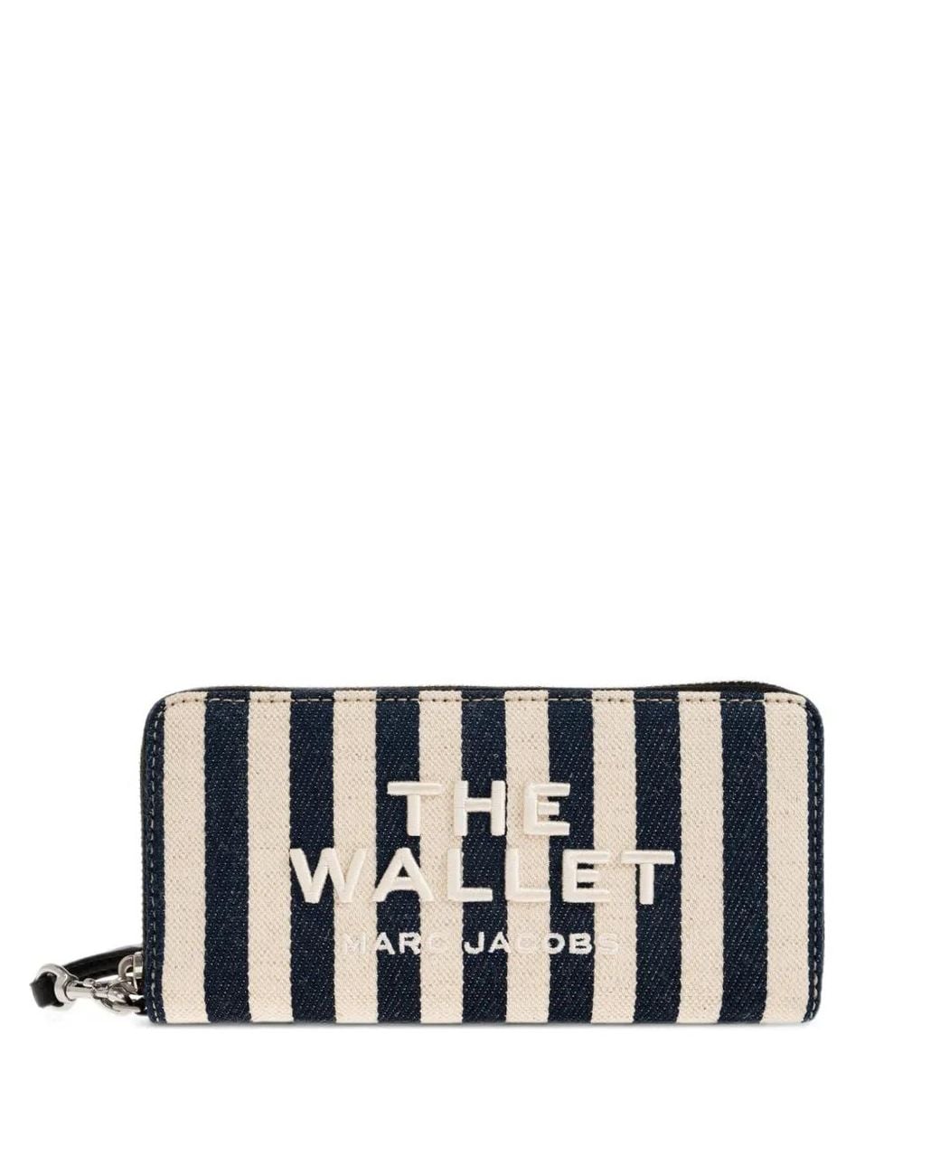 Marc Jacobs White The Wallet Striped Wallet
