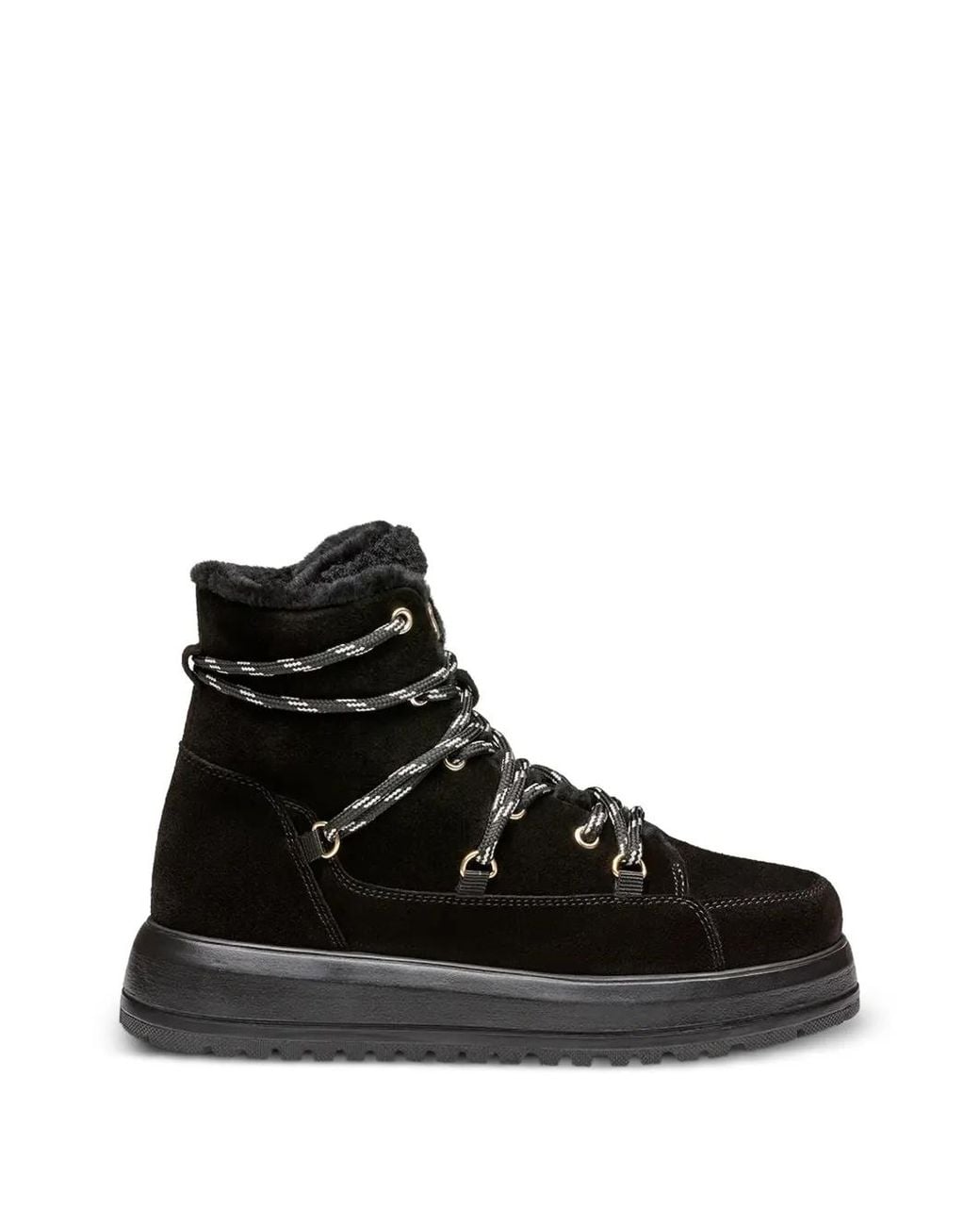 Bogner Black Lace-Up Boots
