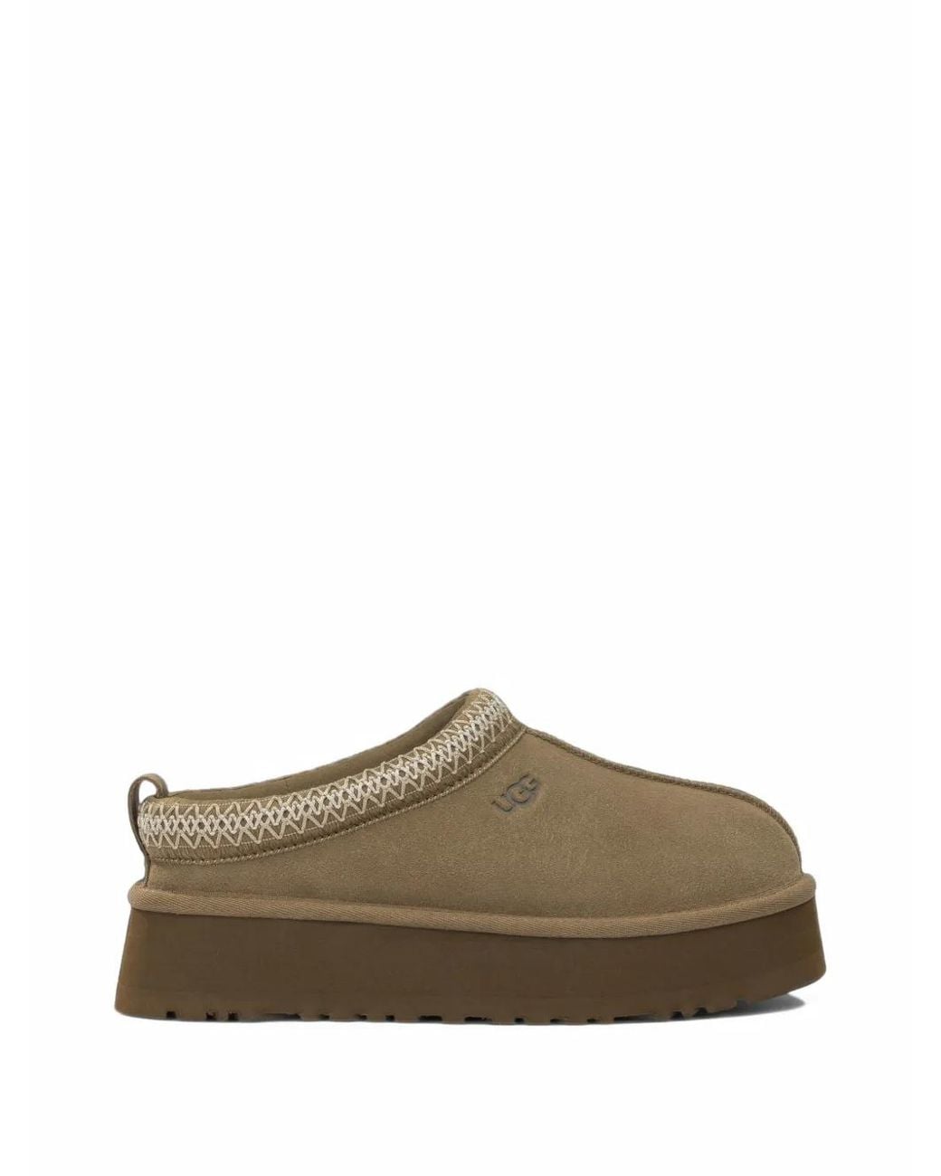 Ugg Brown Tazz Ii Suede Platform Slippers