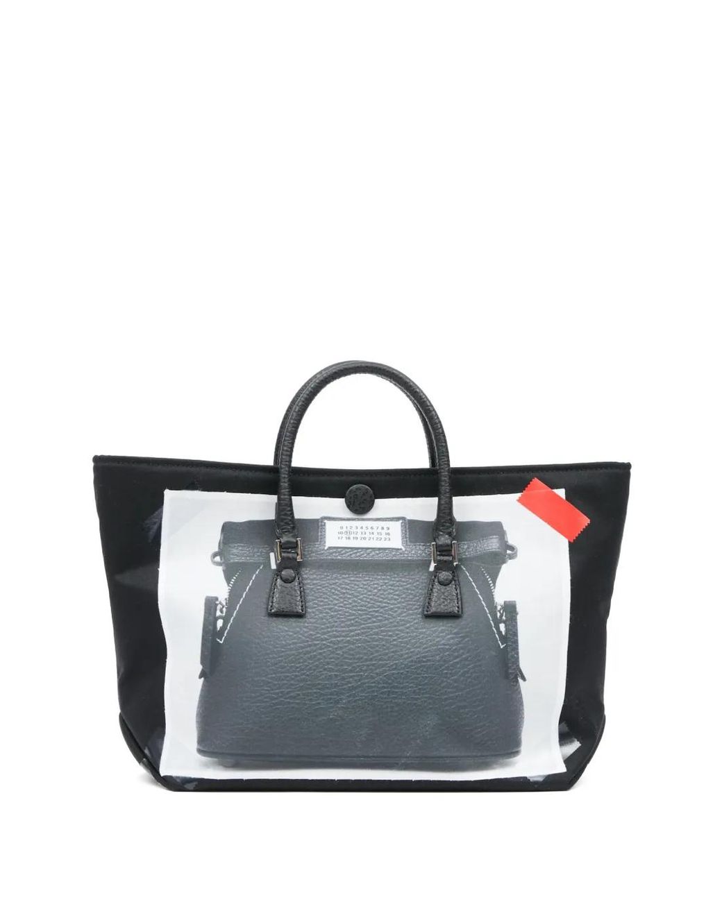 Maison Margiela Blue Micro 5Ac Trompe L'Oeil Tote Bag