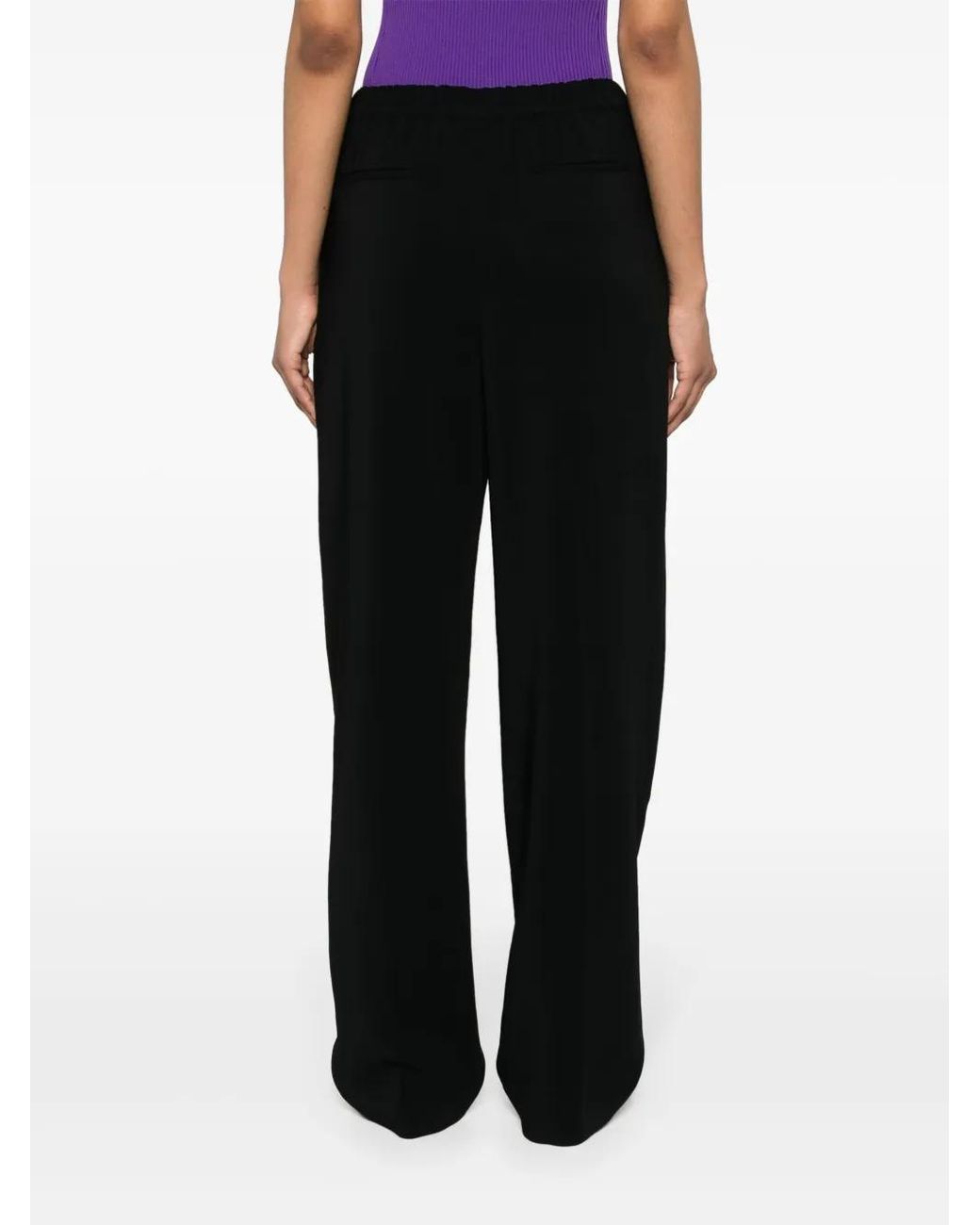 Fabiana Filippi Black Elasticated-Waistband Trousers