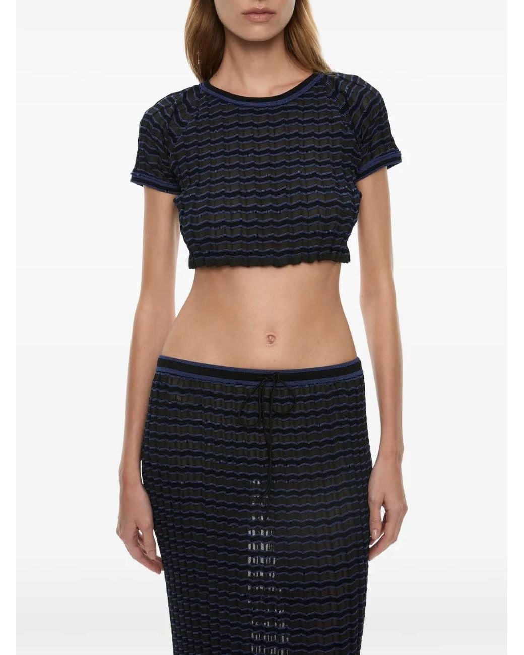 Christopher Esber Black Verano Striped T-Shirt