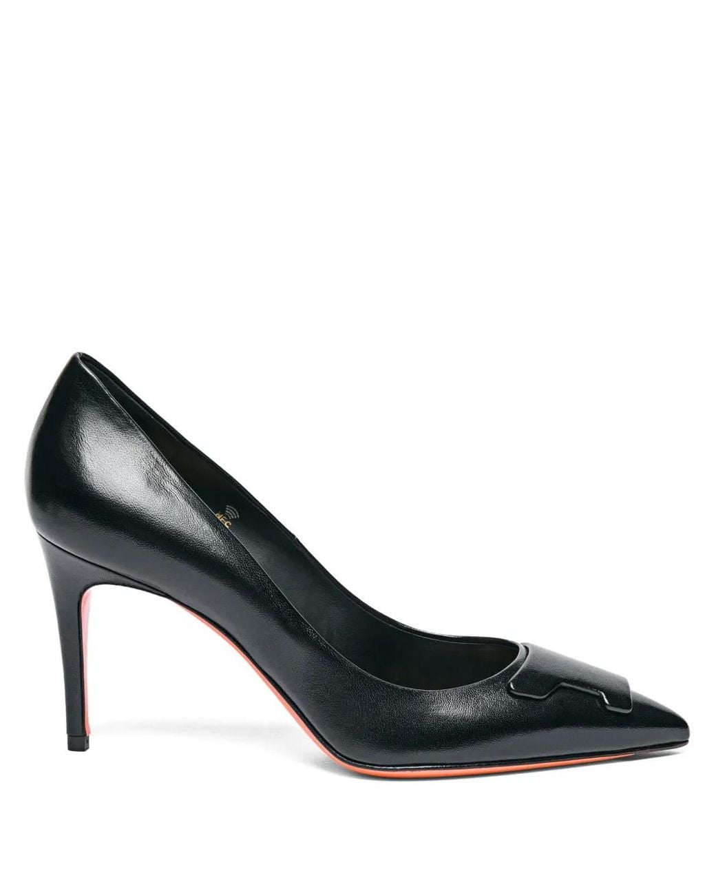 Santoni Black 85Mm Sibille High-Heel Pumps