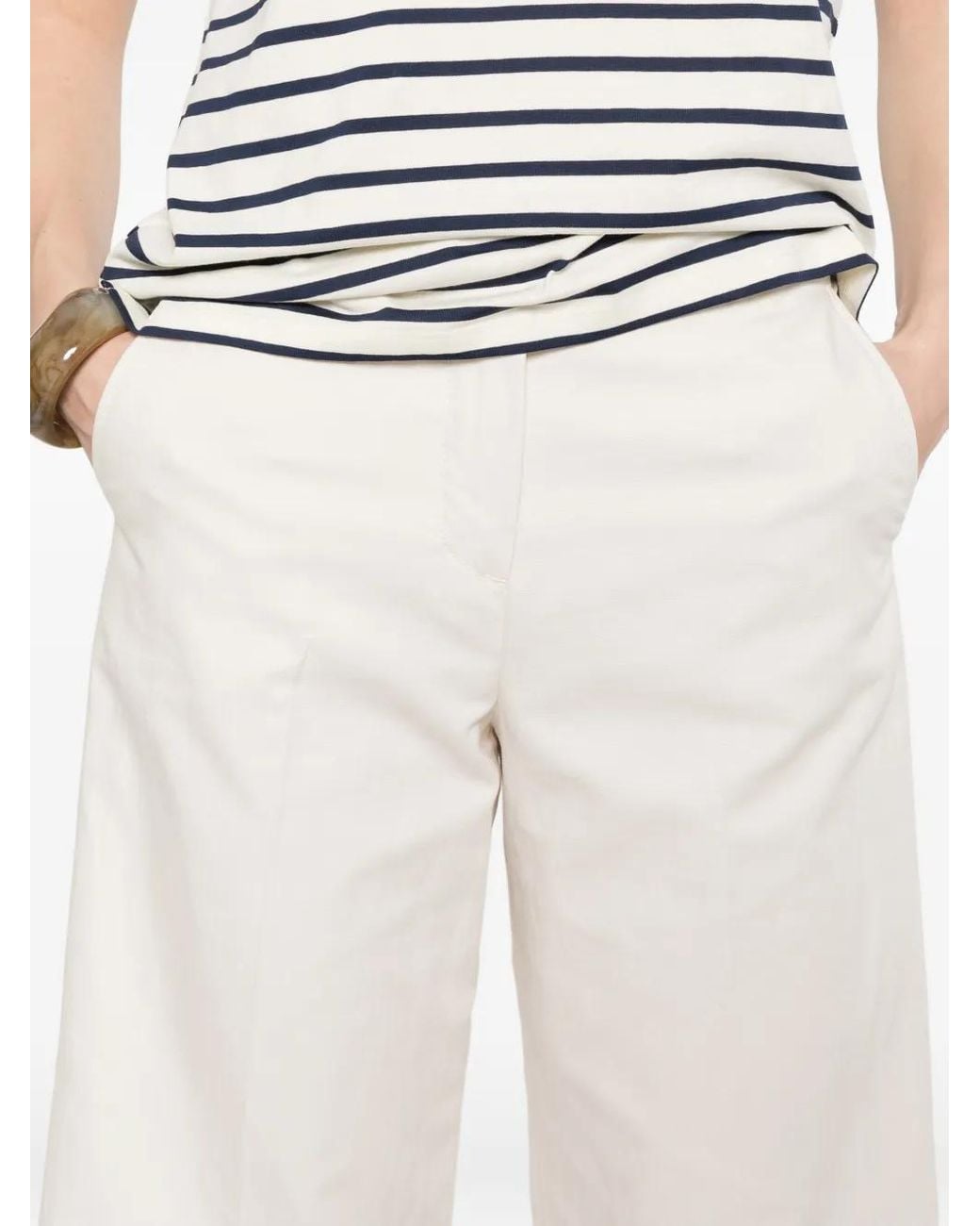 Weekend by Maxmara White Wide-Leg Trousers