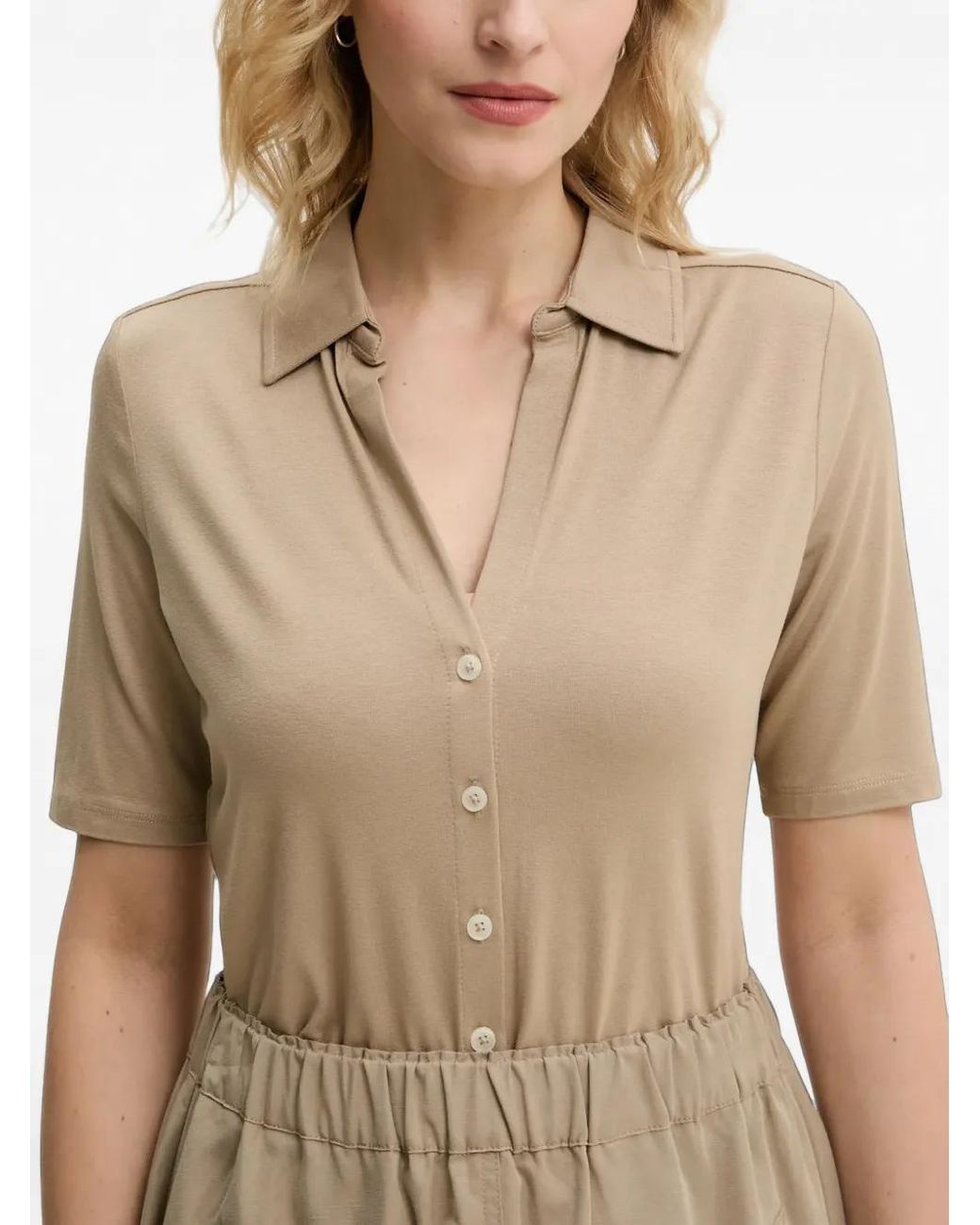 Marc O' Polo Natural Short-Sleeve Button-Down Shirt