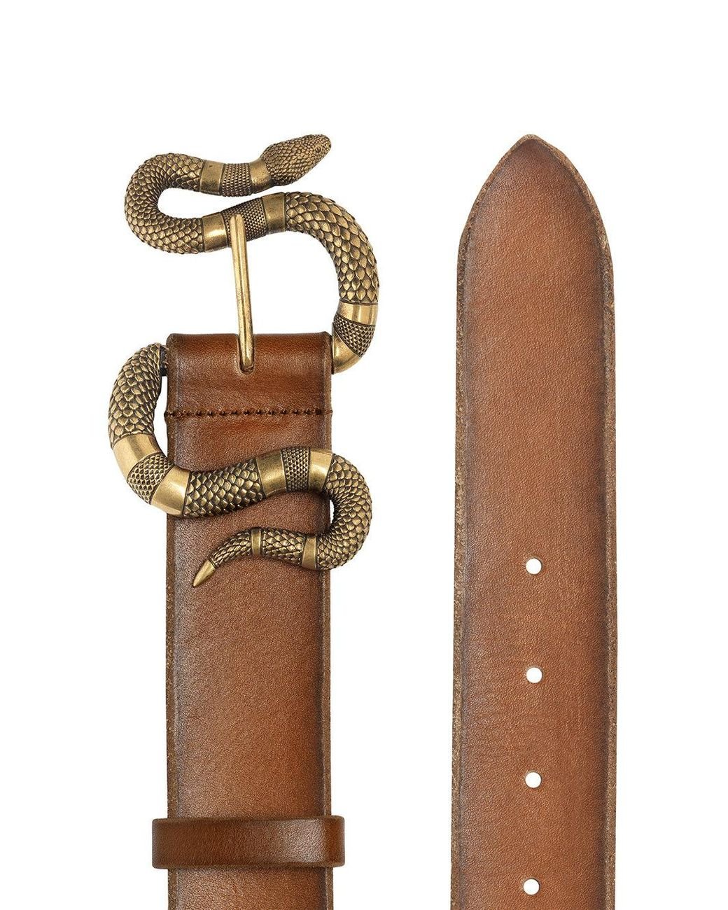 Cinturón con hebilla de serpiente Gucci de hombre de color Marrón | Lyst