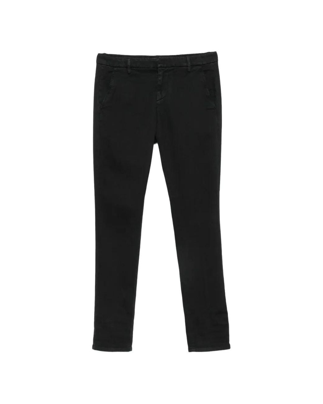 Dondup Black Slim-Fit Trousers for men