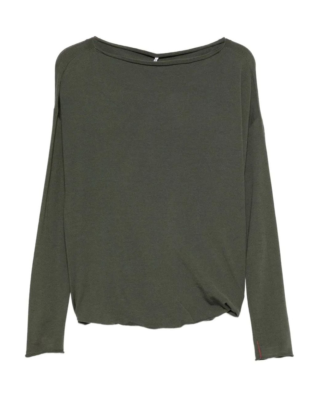 Liviana Conti Green Boat-Neck Sweater