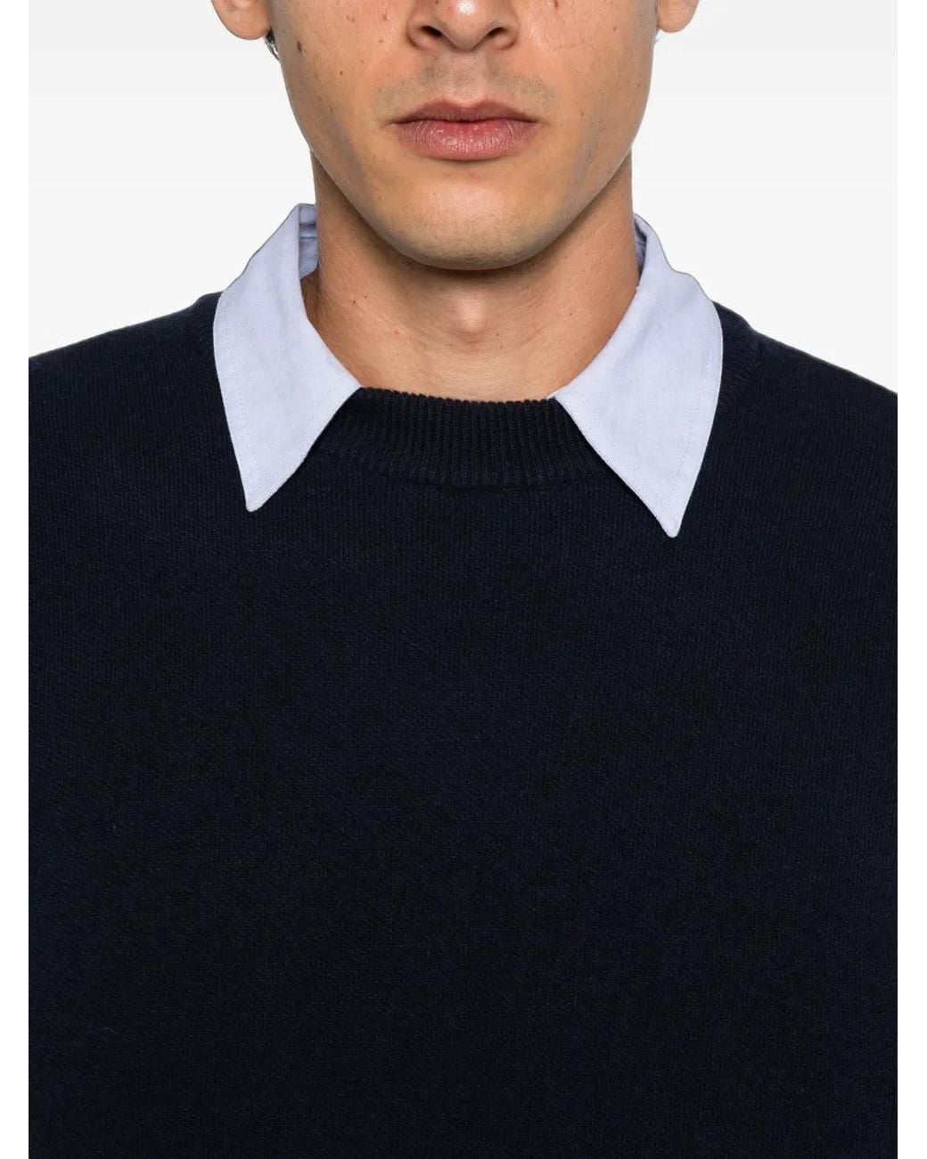 Daniele Fiesoli Blue Crew-Neck Sweater for men