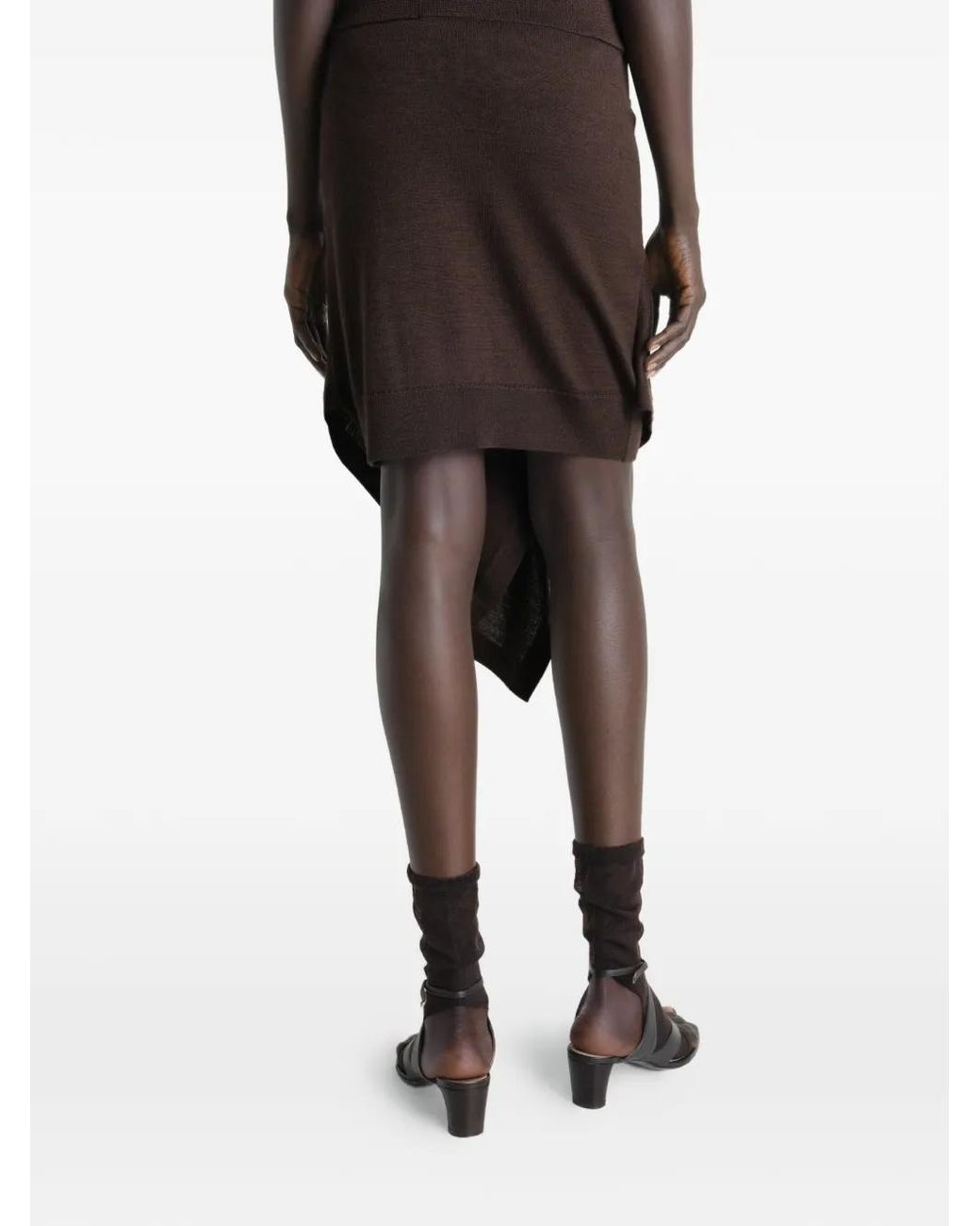 Lemaire Buttoned Skirt in Brown | Lyst