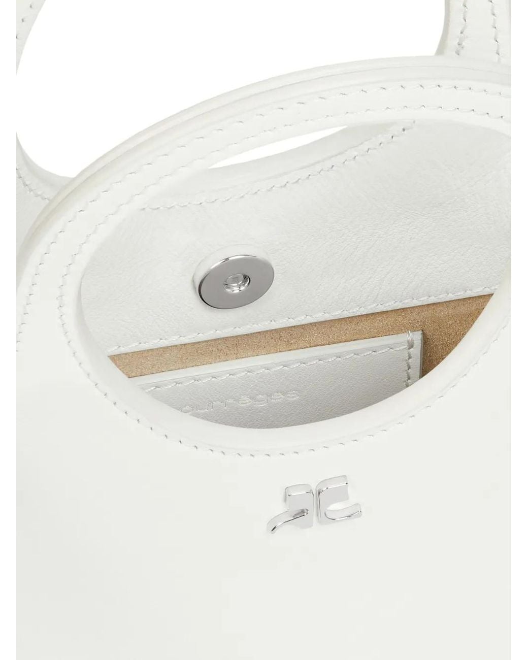 Courreges White Slim Holy Tote Bag