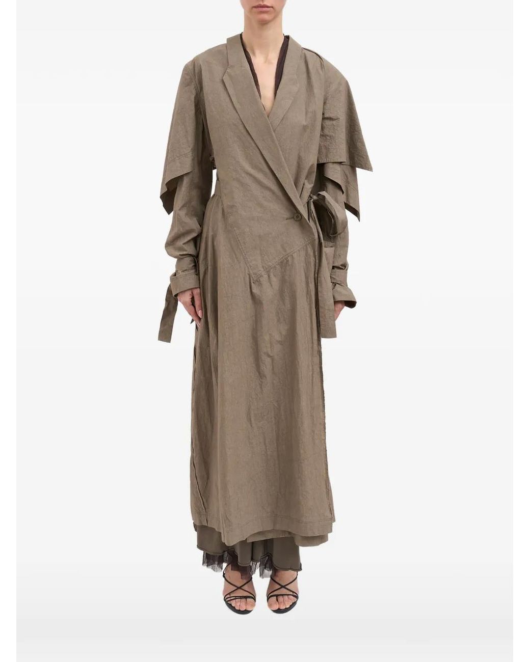 Yehuafan Natural Asymmetric Cotton Coat