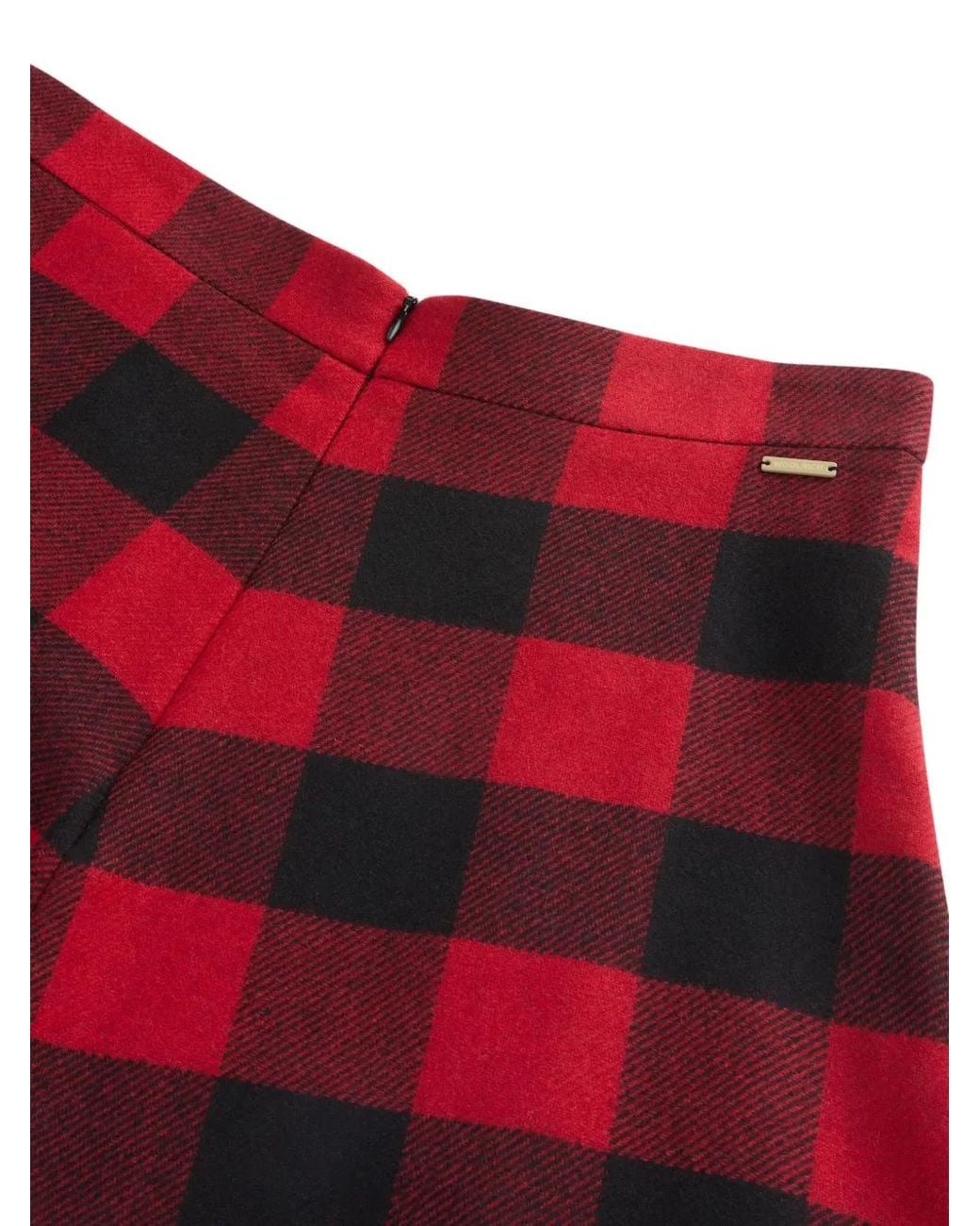 Woolrich Red Check Wool Skirt