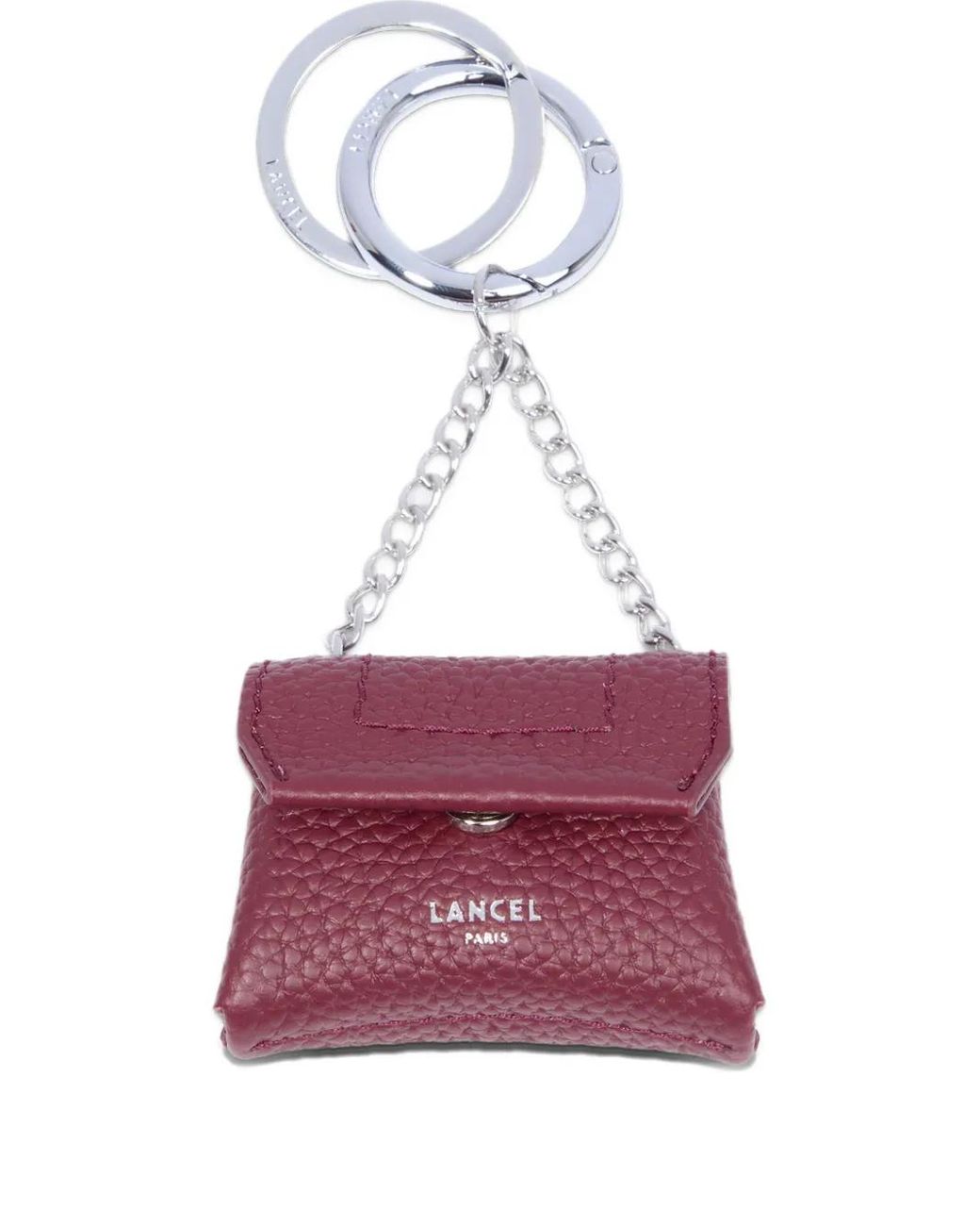 Lancel Purple Schlüsselanhänger Aus Leder