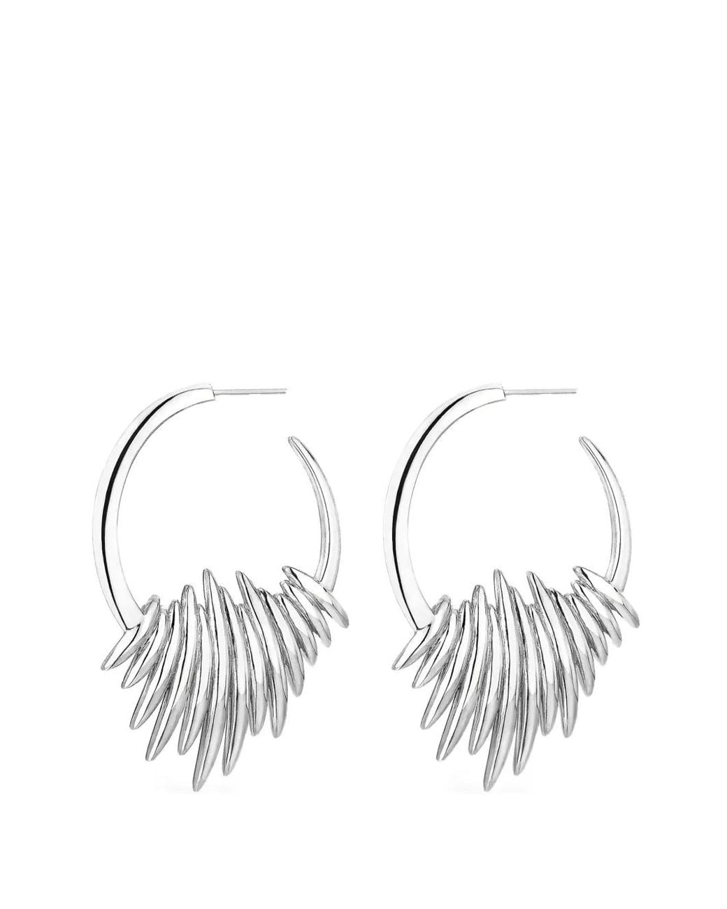 Shaun Leane White Quill Hoop Earrings