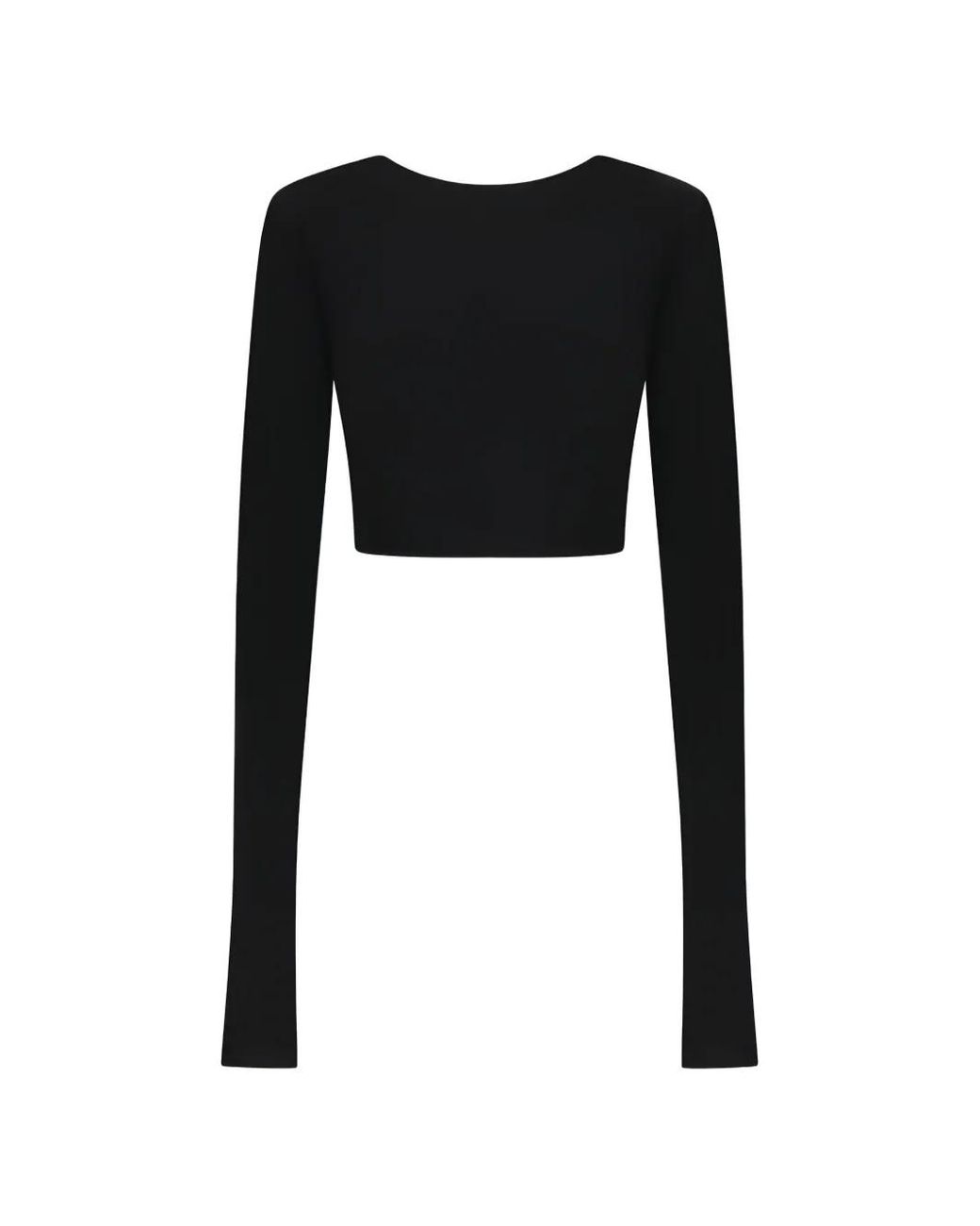 ANDAMANE Black Lia Long-Sleeve Crop Top