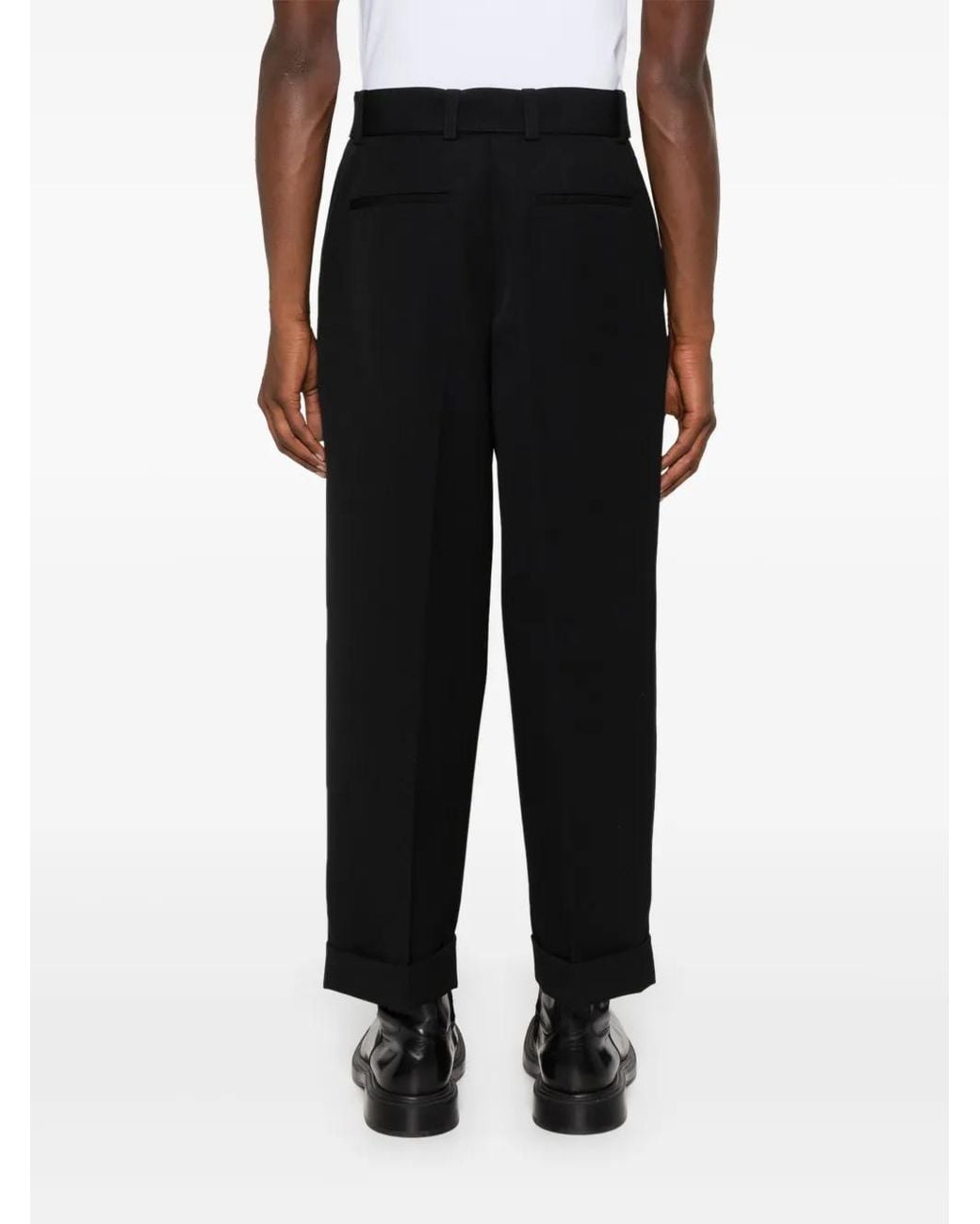 Jil Sander Black Wool Trousers for men