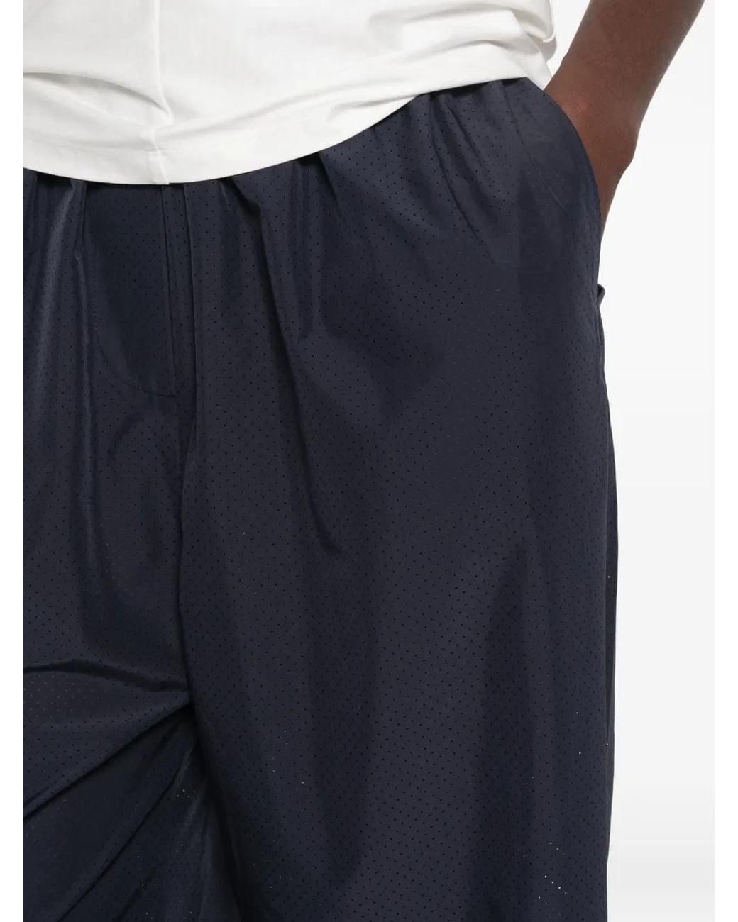 Frankie Shop Blue Pantalon De Jogging Baxter À Design Perforé