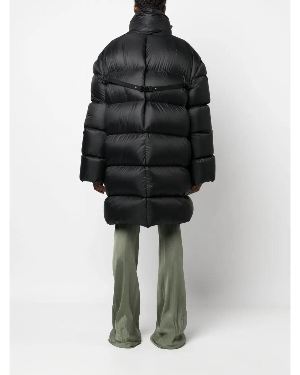 Rick Owens Black Jumbo Poncho Coat