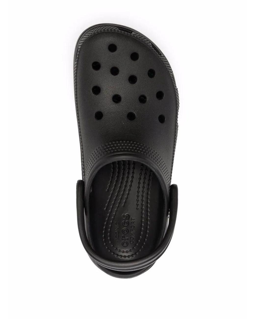 CROCSTM Black Classic Platform Clog Slides