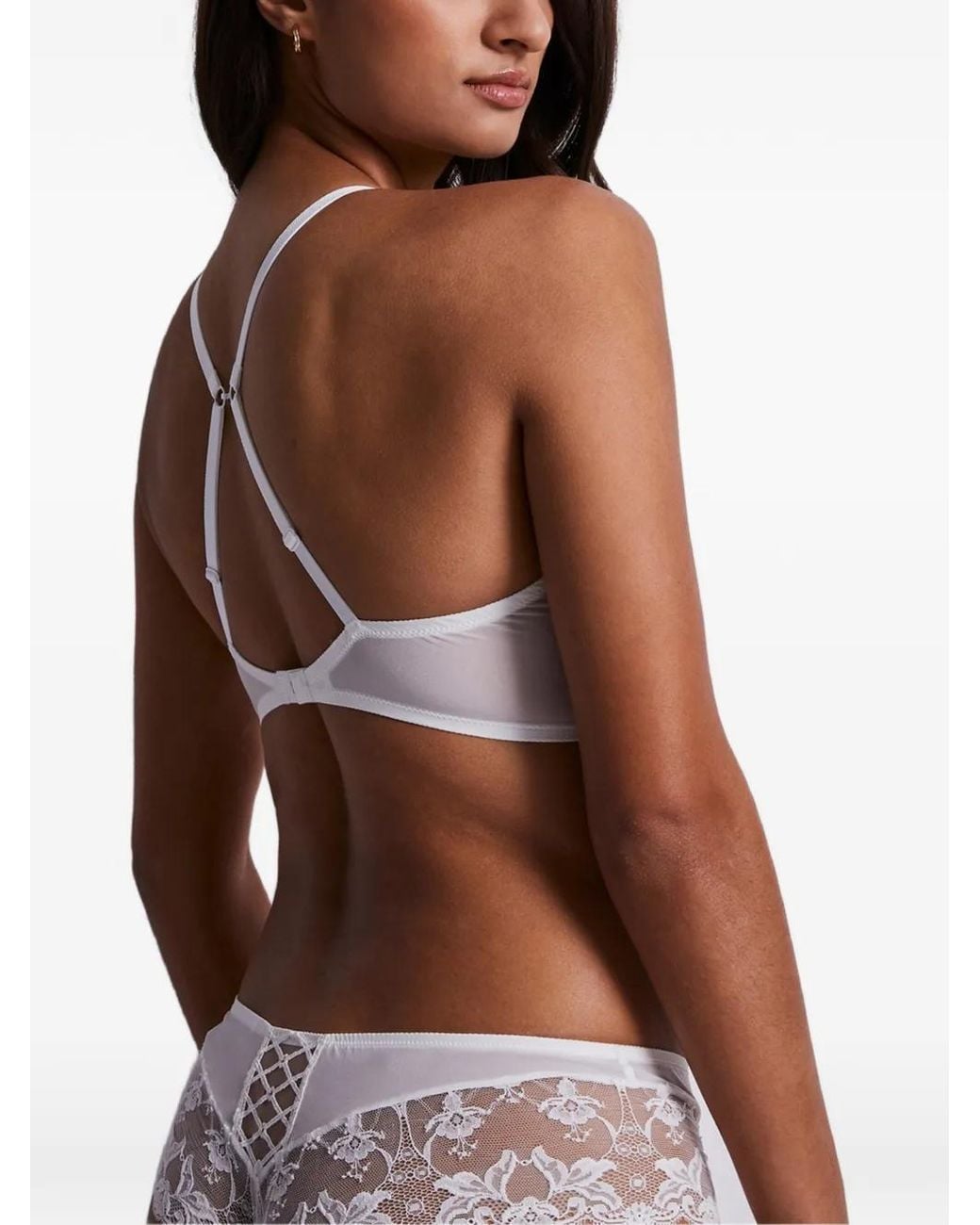 Aubade White Kiss Of Love Lace-Embroidered Triangle Bralette