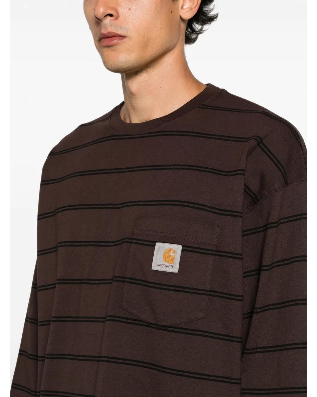 Carhartt Brown L/Cardona Pocket T-Shirt for men