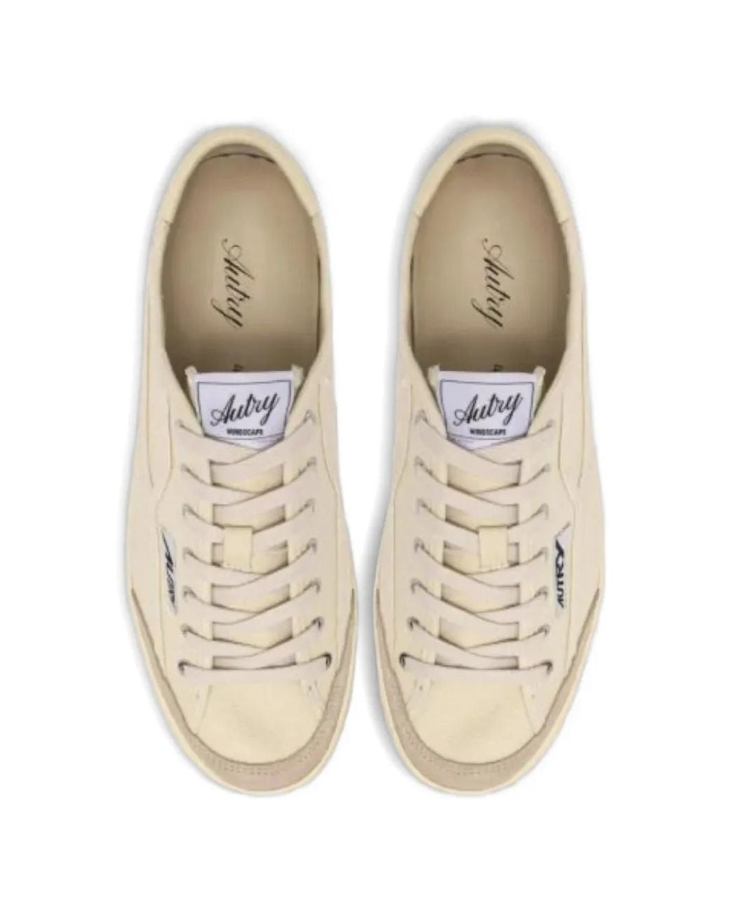 Autry White Windscape Canvas Panelled Sneakers