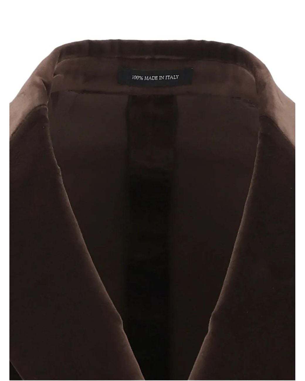 Al Duca D'aosta Black Double-Breasted Velvet Blazer for men