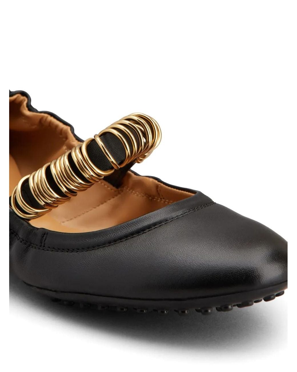 Tod's Black Flat Shoes Dee Band Rings