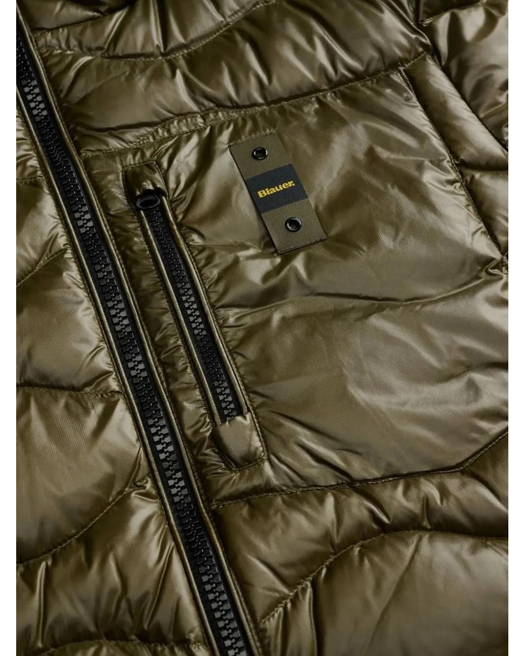 Blauer Green Doudoune À Capuche Et Matelassage Ondulé for men